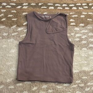Abercrombie & Fitch Soft Brown Ribbed Top